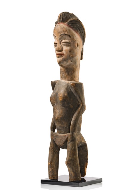 Figure féminine assise, Gabon, Punu / Tsangui, Taille: H: 58,5 cm (H: 23.0 inch), ID: 3052094