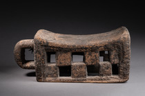 Stool "umele", Côte d'Ivoire, Baule, Size: H: 19,5 cm, L: 40,5 cm (H: 7.7 inch, L: 15.9 inch), ID: 3052080 - 3/6