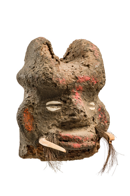 Anthropomorphic head "gle", Côte d'Ivoire, Wè-Guéré, Size: H: 15,5 cm (H: 6.1 inch), ID: 3052097