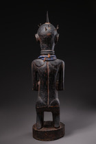 Female power figure "nkisi"/ "nkishi" (pl. "mankisi" / "'mankishi"), D. R. Congo, Songye, Size: H: 82,5 cm (H: 32.5 inch), ID: 3052128 - 5/7