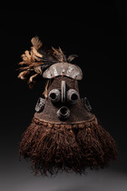 Masque expressif "batwape", R. D. Congo, Luntu, Taille: H: 52 cm (H: 20.5 inch), ID: 3052079 - 3/5