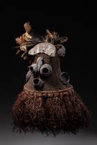 Masque expressif "batwape", R. D. Congo, Luntu, Taille: H: 52 cm (H: 20.5 inch), ID: 3052079 - 4/5