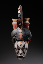 Masque d'esprit de jeune fille "agbogho mmwo", Nigéria, Igbo, Taille: H: 59 cm (H: 23.2 inch), ID: 3052058 - 3/5