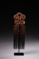 Beautiful old comb "duafe", Ghana, Akan, Ashanti, Size: H: 30 cm (H: 11.8 inch), ID: 3052044 - 3/3