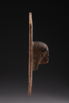 Shield-shaped panel "kalengula" with "kifwebe" mask, D. R. Congo, Songye, Size: H: 30 cm (H: 11.8 inch), ID: 3052049 - 4/4