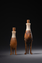Two snuff containers with stopper, Kenya, Kamba, Size: H: 11,8 cm & 15,5 cm (H: 4.6 inch & 6.1 inch), ID: 3052042 - 2/4