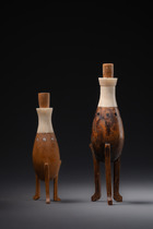 Two snuff containers with stopper, Kenya, Kamba, Size: H: 11,8 cm & 15,5 cm (H: 4.6 inch & 6.1 inch), ID: 3052042 - 4/4
