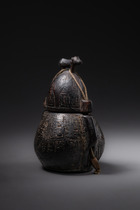 Lidded container for gunpowder, D. R. Congo, Size: H: 11,3 cm (H: 4.4 inch), ID: 3052051 - 3/6