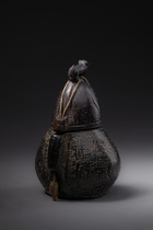 Lidded container for gunpowder, D. R. Congo, Size: H: 11,3 cm (H: 4.4 inch), ID: 3052051 - 4/6