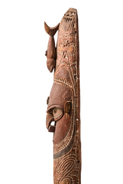 Bouclier, Papouasie-Nouvelle-Guinée - Lower Sepik - Ramu River, Taille: H: 186 cm (H: 73.2 inch), ID: 3052145