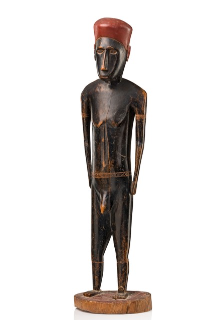 Figure masculine, Îles Salomon, Taille: H: 44,5 cm (H: 17.5 inch), ID: 3052138