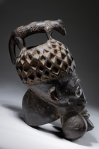 Royal mask, pre 1918, Cameroon, Wum (Bafum) / Kuk, Size: H: 64,5 cm (H: 25.4 inch), ID: 3052232 - 4/7