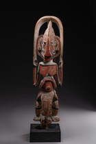 Excellente figure "malagan", avant 1899, Papouasie-Nouvelle-Guinée - Archipel Bismarck - Nouvelle Irlande, Taille: H: 62,5 cm (H: 24.6 inch), ID: 3052085 - 3/6