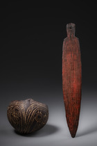 Kokosnuss-Trinkschale, Papua-Neuguinea - Maprik, Abelam, Größe: H: 8,5 cm D: ca. 9,5 -10 cm (H: 3.3 inch D: ca. 9,5 -3.9 inch), ID: 3052156 - 2/3