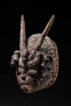 Anthropozoomorphic mask, Nigeria, Yoruba, Size: H: 33 cm (H: 13.0 inch), ID: 3052092 - 3/6