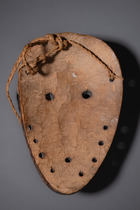 Anthropomorphic mask "idimu", D. R. Congo, Lega, Size: H: 23 cm (H: 9.1 inch), ID: 3052648 - 5/5