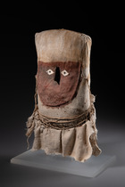 "Mumienbündel"- Kopf oder "Scheinkopf", Späte Zwischenzeit, ca. 1100 - 1400 n. Chr., Peru, Chancay, Größe: H: ca. 39 cm (H: ca. 15.4 inch), ID: 3052312 - 3/5