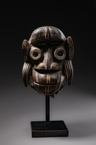 Anthropozoomorphic face mask, ca. 1890–1920, Côte d'Ivoire, Wé-Guéré (Ngere) / Wobé, Size: H: 28 cm (H: 11.0 inch), ID: 3052248 - 3/6