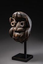 Anthropozoomorphic face mask, ca. 1890–1920, Côte d'Ivoire, Wé-Guéré (Ngere) / Wobé, Size: H: 28 cm (H: 11.0 inch), ID: 3052248 - 5/6
