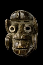 Anthropozoomorphic face mask, ca. 1890–1920, Côte d'Ivoire, Wé-Guéré (Ngere) / Wobé, Size: H: 28 cm (H: 11.0 inch), ID: 3052248 - 6/6