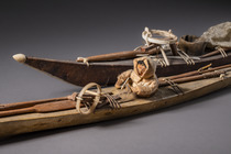 Two models of an Inuit kayak, Canada - Alaska - Greenland, Inuit, Size: L: 54 cm & 56 cm (L: 21.3 inch & 22.0 inch), ID: 3052282 - 2/6
