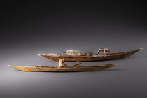 Two models of an Inuit kayak, Canada - Alaska - Greenland, Inuit, Size: L: 54 cm & 56 cm (L: 21.3 inch & 22.0 inch), ID: 3052282 - 5/6