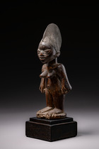 Female twin figure "ere ibeji", Nigeria, Yoruba, Abeokuta, Size: H: 26 cm (H: 10.2 inch), ID: 3052301 - 2/4
