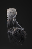 Beak mask "ge gon" ("gägon"), Côte d'Ivoire, Dan, Size: H: 28 cm (H: 11.0 inch), ID: 3052284 - 3/4