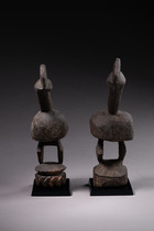 Zwei Vögel, Mali, Dogon, Größe: H: 21 cm & 22,5 cm (H: 8.3 inch & 8.9 inch), ID: 3052250 - 2/5