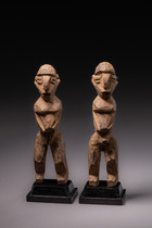 Pair of figures "bateba phuwe", Burkina Faso, Lobi, Size: H: 17,5 cm & 18,5 cm (H: 6.9 inch & 7.3 inch), ID: 3052249 - 2/5
