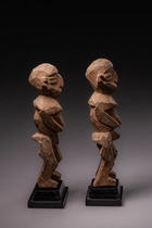 Pair of figures "bateba phuwe", Burkina Faso, Lobi, Size: H: 17,5 cm & 18,5 cm (H: 6.9 inch & 7.3 inch), ID: 3052249 - 3/5