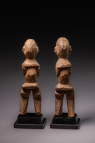 Pair of figures "bateba phuwe", Burkina Faso, Lobi, Size: H: 17,5 cm & 18,5 cm (H: 6.9 inch & 7.3 inch), ID: 3052249 - 4/5