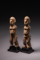 Pair of figures "bateba phuwe", Burkina Faso, Lobi, Size: H: 17,5 cm & 18,5 cm (H: 6.9 inch & 7.3 inch), ID: 3052249 - 5/5