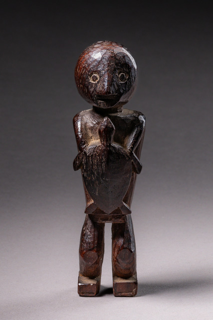 Figure amulette avec tortue, Indonésie - Bornéo, Dayak, Taille: H: 11 cm (H: 4.3 inch), ID: 3052266