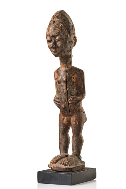Standing male figure "blolo bian", Côte d'Ivoire, Baule, Size: H: 43 cm (H: 16.9 inch), ID: 3052167