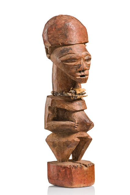 Anthropomorphic power figure "nkishi" (pl. "mankishi"), D. R. Congo, Songye, Size: H: 28 cm (H: 11.0 inch), ID: 3052192