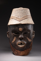 Janusförmige Helmmaske "asufu", Nigeria, Igbo, Ezza / Izzi, Größe: H: 36,5 cm (H: 14.4 inch), ID: 3052188 - 2/6