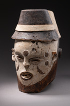 Janusförmige Helmmaske "asufu", Nigeria, Igbo, Ezza / Izzi, Größe: H: 36,5 cm (H: 14.4 inch), ID: 3052188 - 5/6
