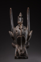 Zoomorphic helmet mask, Côte d'Ivoire, Senufo, Size: H: 60 cm (H: 23.6 inch), ID: 3052189 - 2/3
