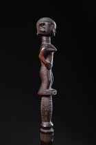 Figurally carved dignitary staff, Tanzania, Kwere, Size: H: 144,5 cm (H: 56.9 inch), ID: 3052241 - 4/5