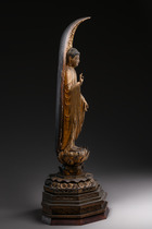 Buddha Amida, époque Edo (1603-1868), Japon, Taille: H: 39,3 cm (figure) 77 cm (overall hight) (H: 15.5 inch (figure) 30.3 inch (overall hight)), ID: 3052296 - 3/7