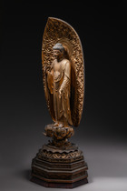 Buddha Amida, époque Edo (1603-1868), Japon, Taille: H: 39,3 cm (figure) 77 cm (overall hight) (H: 15.5 inch (figure) 30.3 inch (overall hight)), ID: 3052296 - 4/7