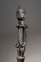 Stab mit weiblicher Figur, Mali, Bamana, Größe: H: 149 cm (H: 58.7 inch), ID: 3052289 - 4/4