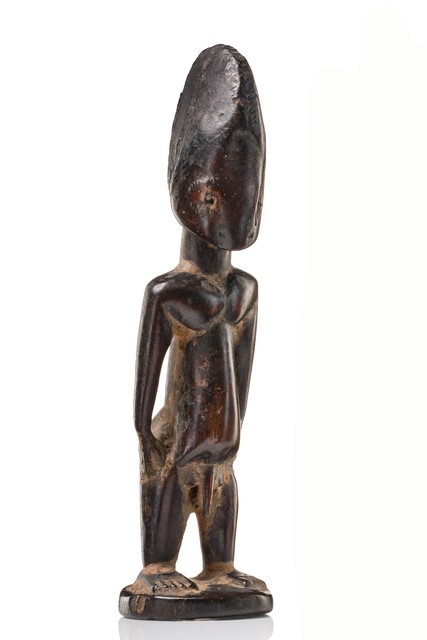 Male twin figure "ere ibeji", Nigeria, Yoruba, Shaki, Size: H: 28 cm (H: 11.0 inch), ID: 3052290