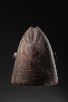 Rare anthropomorphic helmet mask "okpatonu", Nigeria, Benue, Alago (Idoma Nokwu), Size: H: 34,5 cm (H: 13.6 inch), ID: 3052292 - 4/6