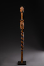 Staff of authority with female half figure, Gabon, Tsogho, Size: H: 94,5 cm (H: 37.2 inch), ID: 3052295 - 2/4