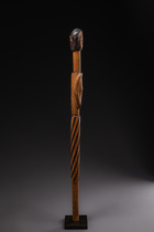 Staff of authority with female half figure, Gabon, Tsogho, Size: H: 94,5 cm (H: 37.2 inch), ID: 3052295 - 3/4