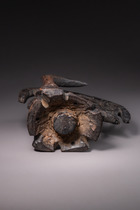 Crest mask "ekpeshi", Nigeria, Afo, Size: H: 28,5 cm (H: 11.2 inch), ID: 3052293 - 6/6