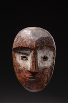 Anthropomorphic mask "idimu", D. R. Congo, Lega, Size: H: 23 cm (H: 9.1 inch), ID: 3052294 - 2/5