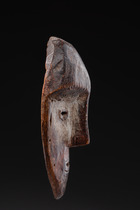 Anthropomorphic mask "idimu", D. R. Congo, Lega, Size: H: 23 cm (H: 9.1 inch), ID: 3052294 - 3/5